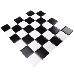 Mosaikfliesen Keramik Monte Carlo Schwarz Weiss Matt -Mosafil Shop mosaikfliesen keramik monte carlo schwarz weiss matt 3 12
