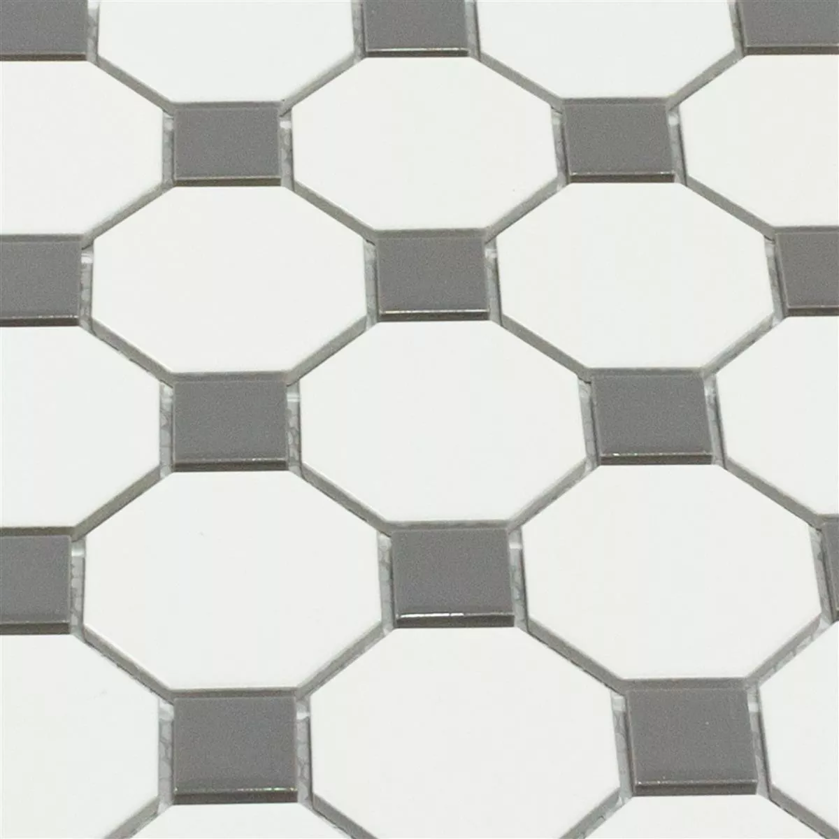 Mosaikfliesen Keramik Octagon Navajo Weiß 4 Mosaikfliesen Keramik Octagon Navajo Weiß – Bild 2