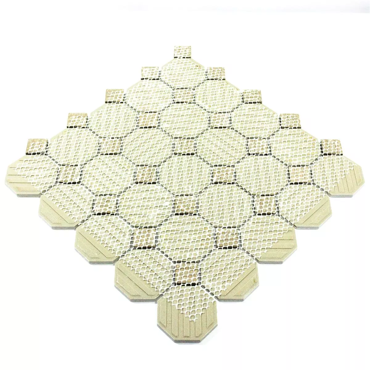 Mosaikfliesen Keramik Octagon Navajo Weiß 7 Mosaikfliesen Keramik Octagon Navajo Weiß – Bild 5