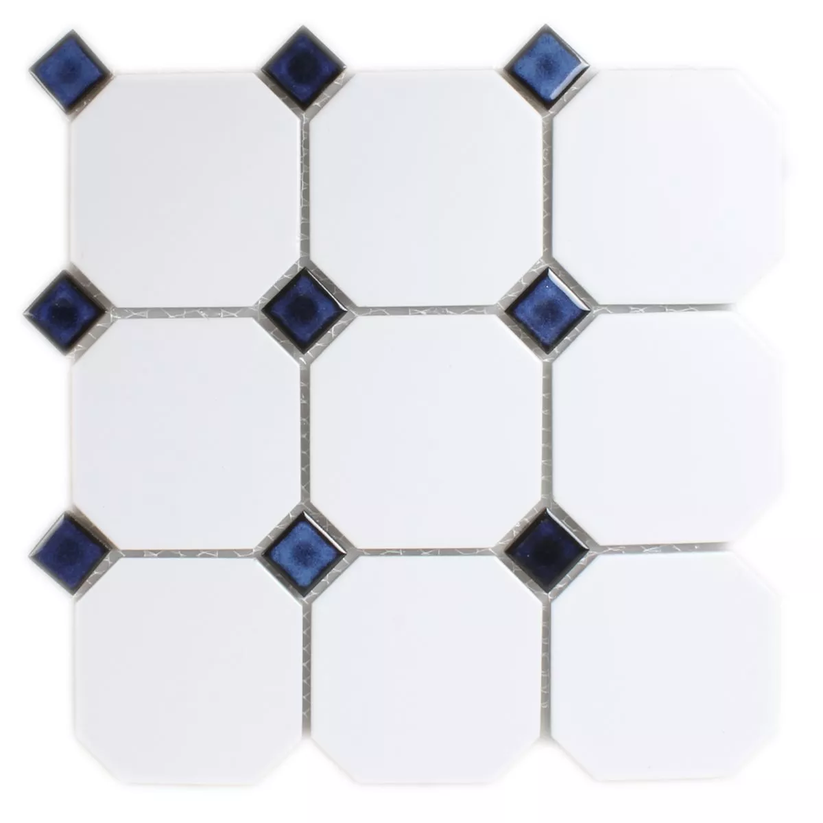 Mosaikfliesen Keramik Octagon Weiss Blau Mix 6 Mosaikfliesen Keramik Octagon Weiss Blau Mix – Bild 4