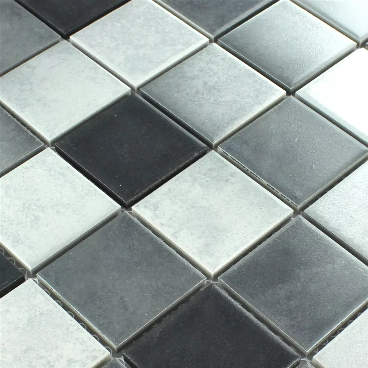 Mosaikfliesen Keramik Rutschhemmend Grau Mix 4 Mosaikfliesen Keramik Rutschhemmend Grau Mix – Bild 2