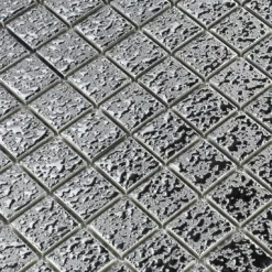 Alternative view of Mosaikfliesen Keramik Sherbrooke Silber Gehämmert