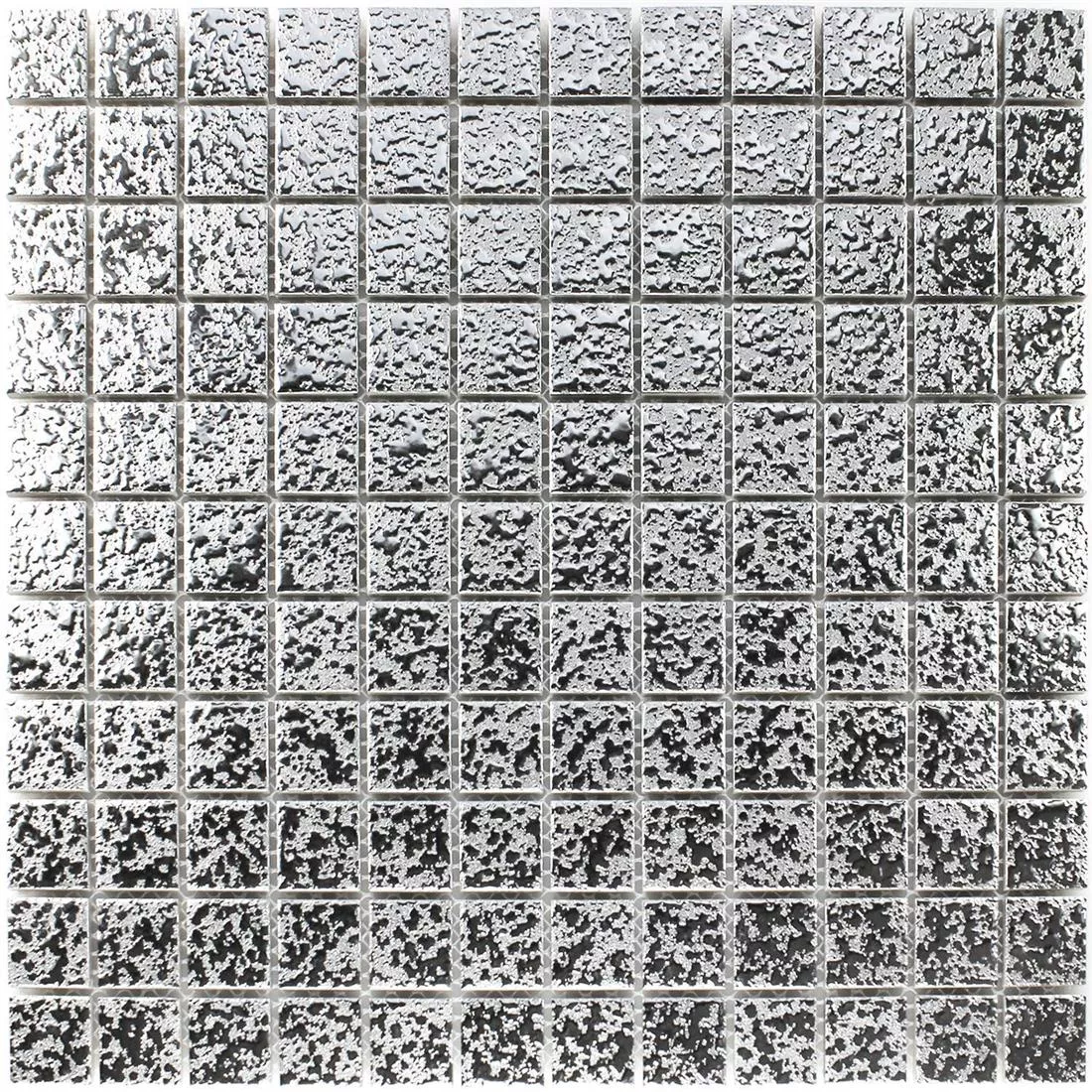 Mosaikfliesen Keramik Sherbrooke Silber Gehämmert 6 Mosaikfliesen Keramik Sherbrooke Silber Gehämmert – Bild 4
