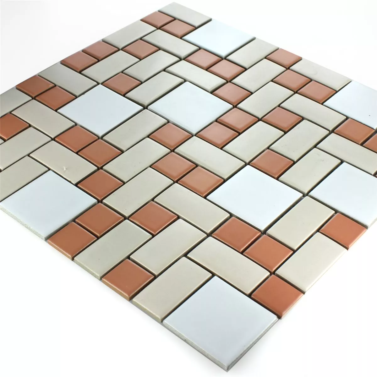 Mosaikfliesen Keramik Weiss Beige Terracotta Mix 5 Mosaikfliesen Keramik Weiss Beige Terracotta Mix – Bild 3
