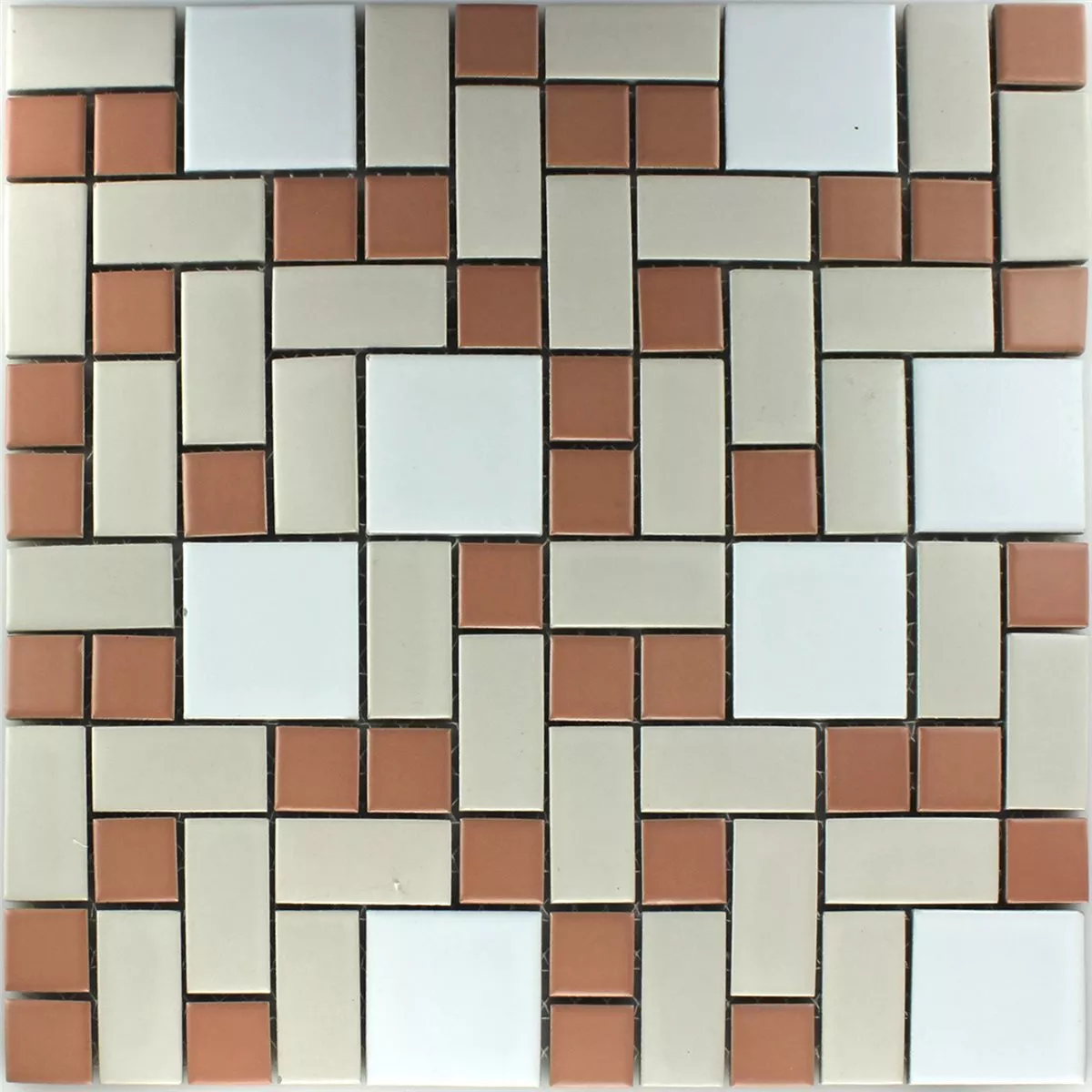 Mosaikfliesen Keramik Weiss Beige Terracotta Mix 6 Mosaikfliesen Keramik Weiss Beige Terracotta Mix – Bild 4