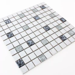 Mosaikfliesen Keramik Weiss Schwarz Gehämmert 8 Mosaikfliesen Keramik Weiss Schwarz Gehämmert -Mosafil Shop mosaikfliesen keramik weiss mit schwarz gehaemmert 3 100