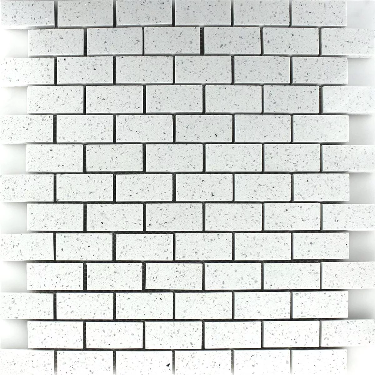 Mosaikfliesen Kunstharz Quarz Weiss 6 Mosaikfliesen Kunstharz Quarz Weiss – Bild 4