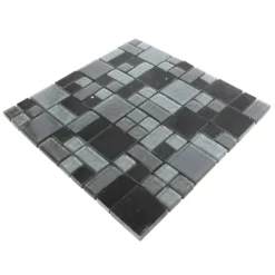 Mosaikfliesen Lauria Glas Kunststein Schwarz 8 Mosaikfliesen Lauria Glas Kunststein Schwarz -Mosafil Shop mosaikfliesen lauria glas kunststein schwarz 3 73