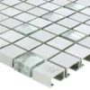 Mosaikfliesen Lissabon Aluminium Glas Mix Silber -Mosafil Shop mosaikfliesen lissabon aluminium glas mix silber 1 90