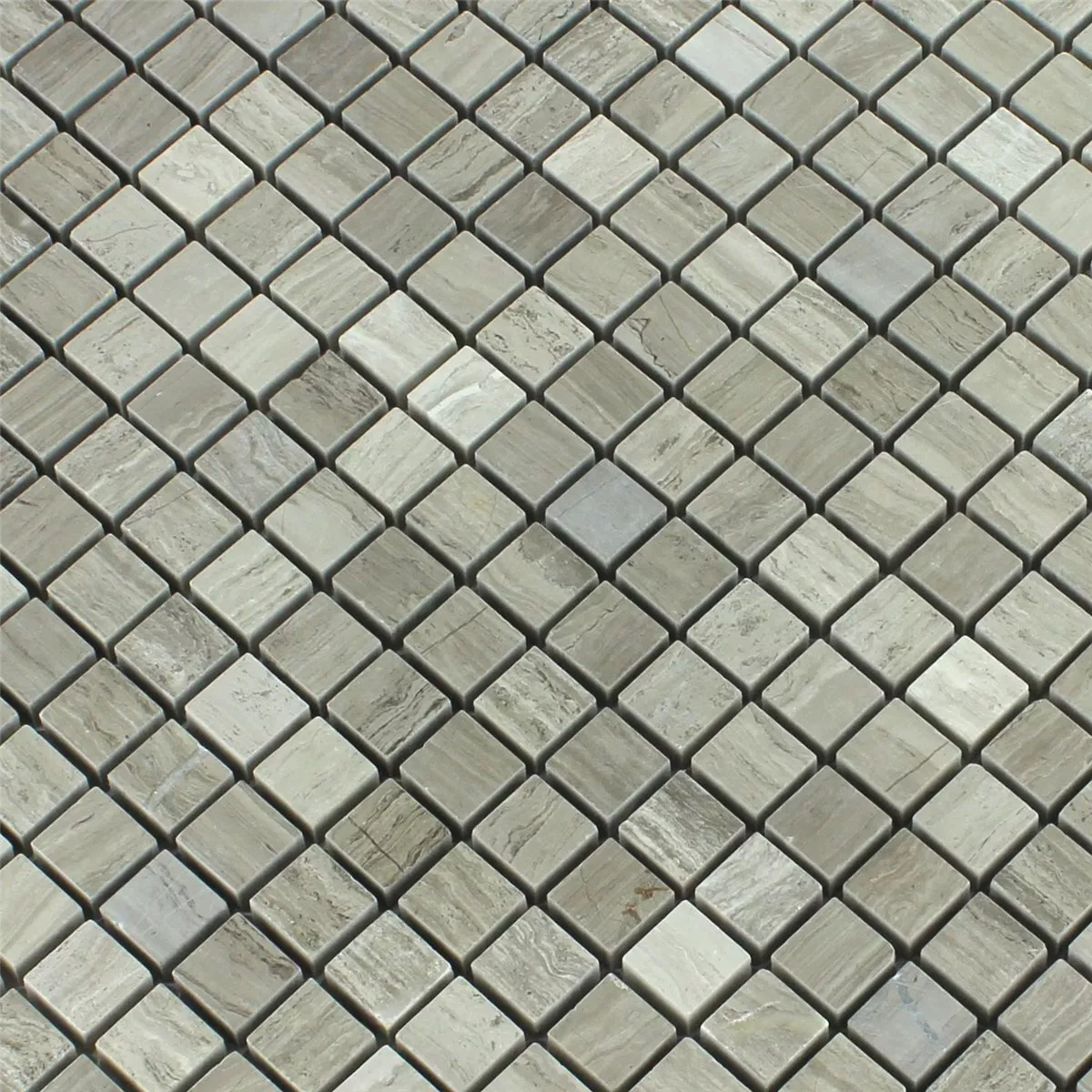 Mosaikfliesen Marmor 15x15x8mm Schlamm Grau Poliert 4 Mosaikfliesen Marmor 15x15x8mm Schlamm Grau Poliert – Bild 2
