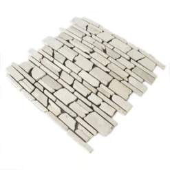 Mosaikfliesen Marmor Brick Biancone -Mosafil Shop mosaikfliesen marmor brick biancone 3 16