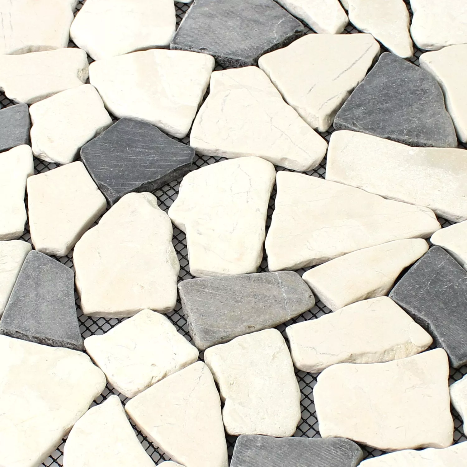 Mosaikfliesen Marmor Bruch Biancone Java 4 Mosaikfliesen Marmor Bruch Biancone Java – Bild 2