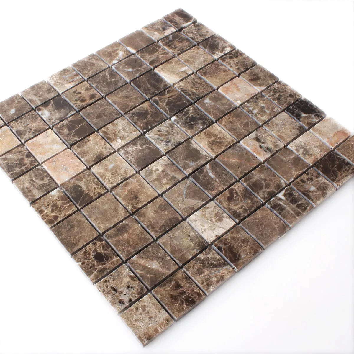 Mosaikfliesen Marmor Emprador Braun 32x32mm 5 Mosaikfliesen Marmor Emprador Braun 32x32mm – Bild 3