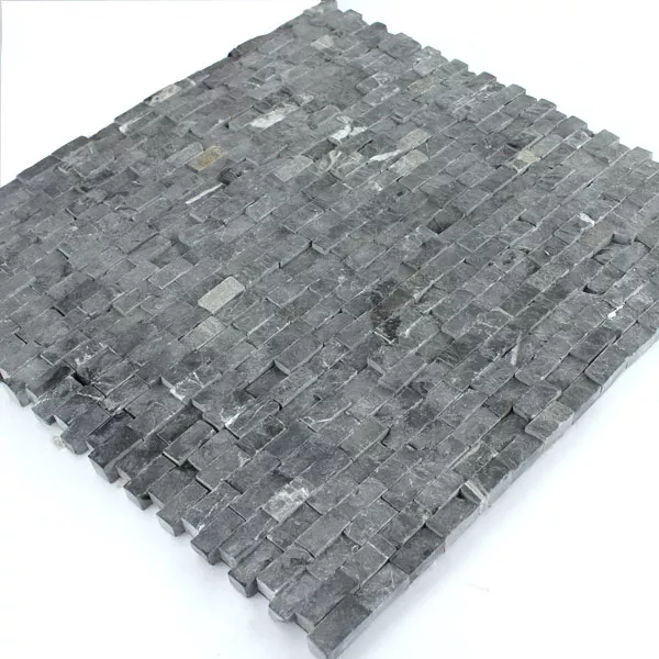 Mosaikfliesen Marmor Mauerverblender Brickstones Schwarz 5 Mosaikfliesen Marmor Mauerverblender Brickstones Schwarz – Bild 3