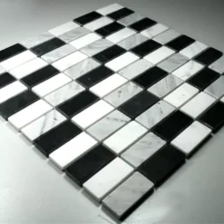 Mosaikfliesen Marmor Schwarz Weiss Mix -Mosafil Shop mosaikfliesen marmor schwarz weiss mix 2 39