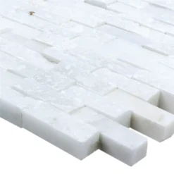 Mosaikfliesen Marmor Sirocco Weiss 3D