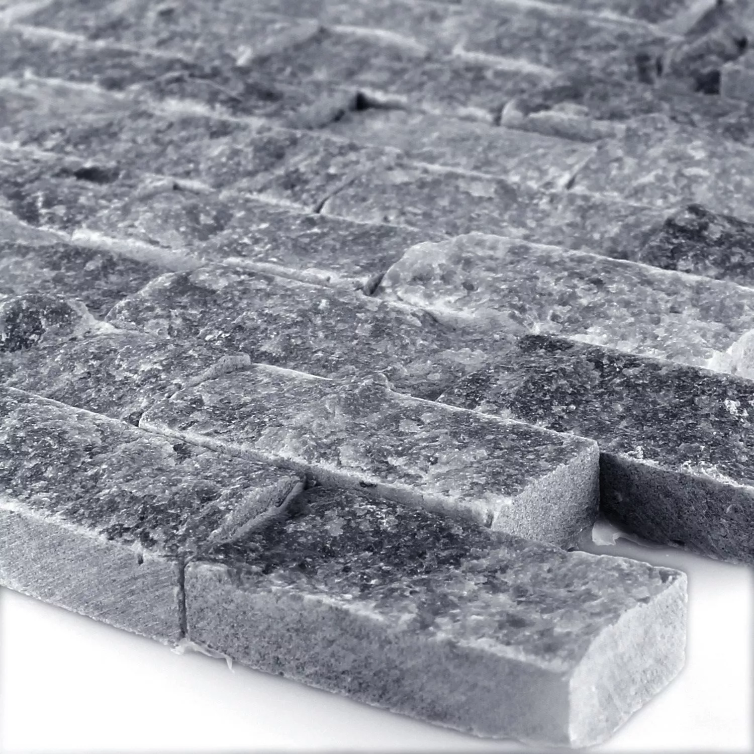 Mosaikfliesen Marmor Visso Nero 3D 3 Mosaikfliesen Marmor Visso Nero 3D