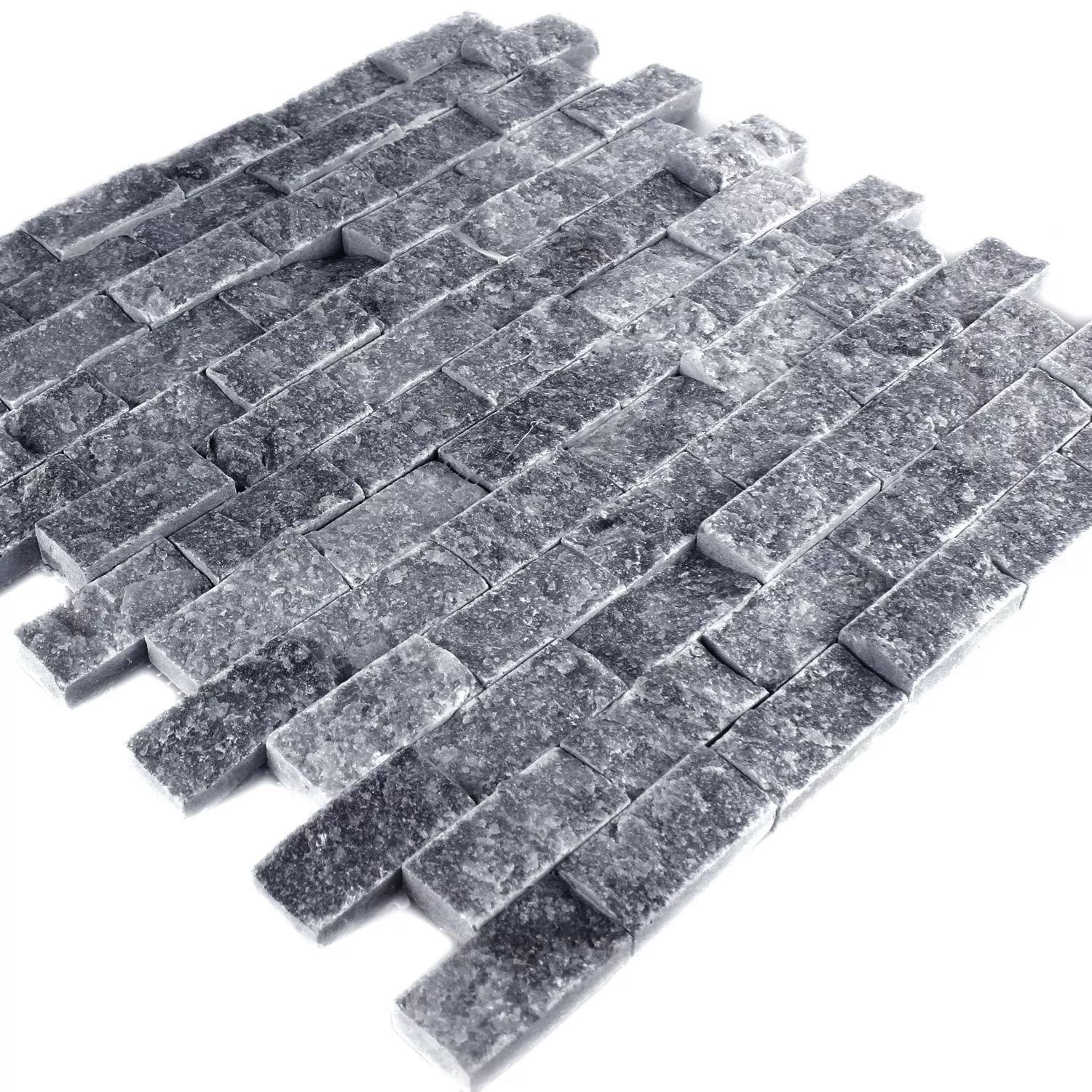 Mosaikfliesen Marmor Visso Nero 3D 5 Mosaikfliesen Marmor Visso Nero 3D – Bild 3