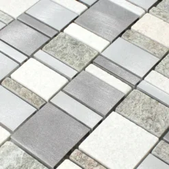 Alternative view of Mosaikfliesen Metall Naturstein Mix