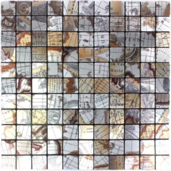 Mosaikfliesen Metall Selbstklebend Pinta Weltkarte Silber -Mosafil Shop mosaikfliesen metall selbstklebend pinta weltkarte silber 4 88