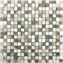Mosaikfliesen Milos Glas Naturstein Mix Braun Beige Quadrat -Mosafil Shop mosaikfliesen milos glas naturstein mix braun beige quadrat 4 39