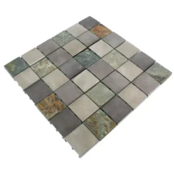 Mosaikfliesen Naturstein Aluminium Moon Braun -Mosafil Shop mosaikfliesen naturstein aluminium moon braun 3 26