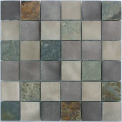 Mosaikfliesen Naturstein Aluminium Moon Braun -Mosafil Shop mosaikfliesen naturstein aluminium moon braun 4 63