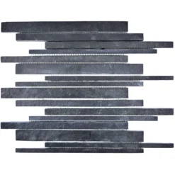 Mosaikfliesen Naturstein Lyra Schiefer Schwarz