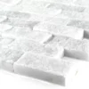 Mosaikfliesen Naturstein Marmor Treviso Brick Weiss 3D -Mosafil Shop mosaikfliesen naturstein marmor treviso brick weiss 3d 1 45