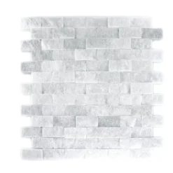 Mosaikfliesen Naturstein Marmor Treviso Brick Weiss 3D -Mosafil Shop mosaikfliesen naturstein marmor treviso brick weiss 3d 4 1