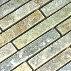 Alternative view of Mosaikfliesen Naturstein Quarzit Beige Mix Sticks