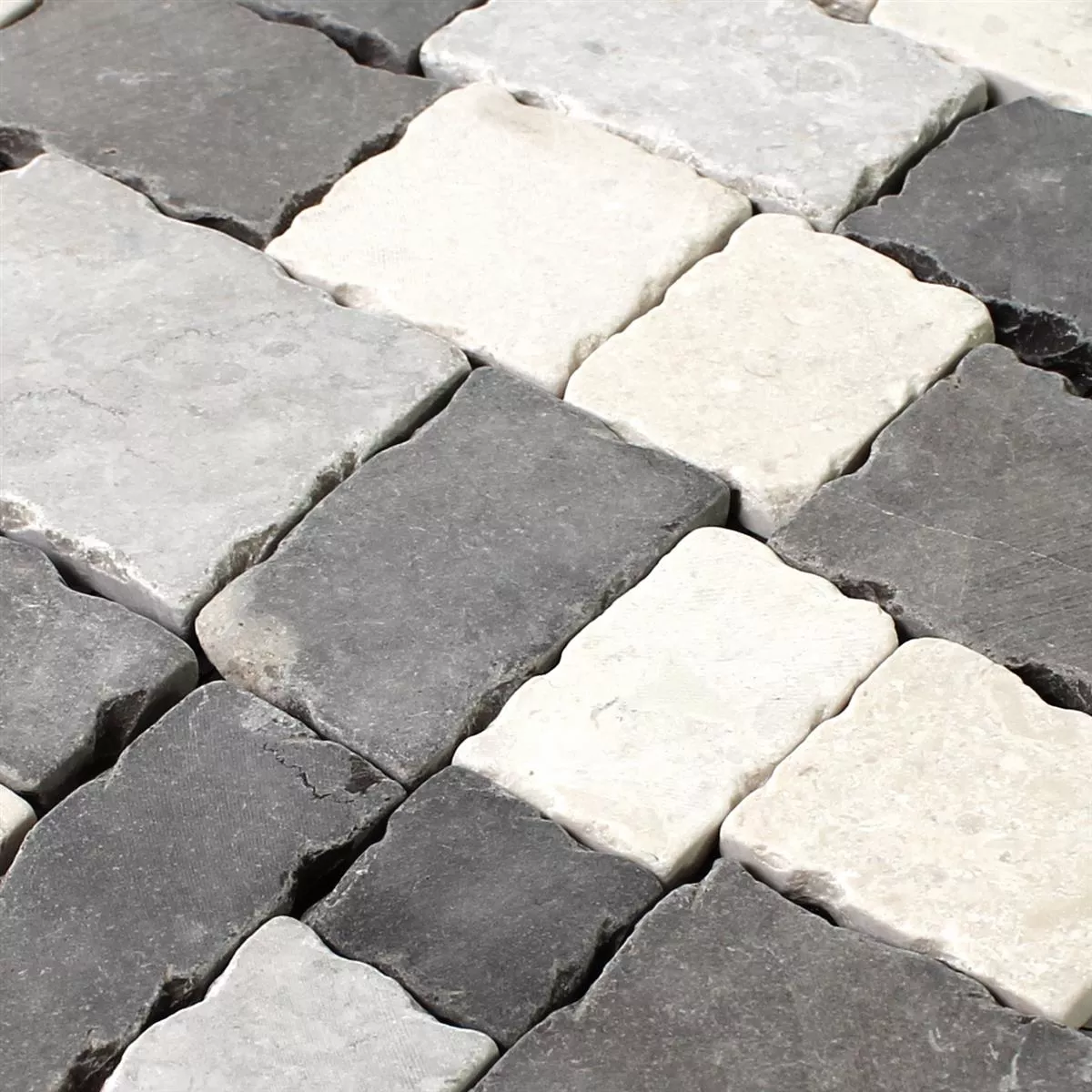 Mosaikfliesen Naturstein Schwarz Grau Beige 4 Mosaikfliesen Naturstein Schwarz Grau Beige – Bild 2