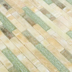 Alternative view of Mosaikfliesen Onyx Larinera Gold Verbund