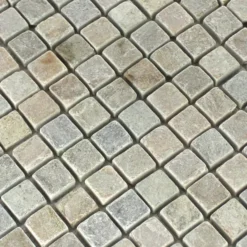 Alternative view of Mosaikfliesen Quarzit Naturstein Beige Mix