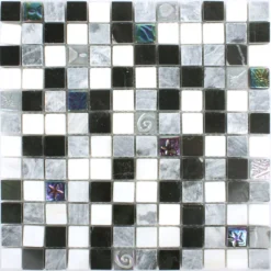 Mosaikfliesen Relief Marmor Glas Mix Schwarz Grau Weiss 9 Mosaikfliesen Relief Marmor Glas Mix Schwarz Grau Weiss -Mosafil Shop mosaikfliesen relief marmor glas mix schwarz grau weiss 4 100