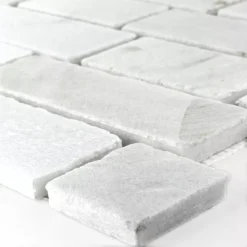 Mosaikfliesen Schiefer Gidley Weiss