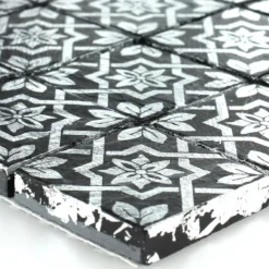 Mosaikfliesen Schiefer Optik Platin Schwarz