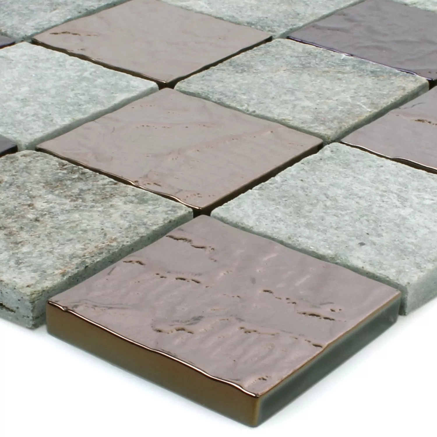 Mosaikfliesen Sheldrake Grau Kupfer 3 Mosaikfliesen Sheldrake Grau Kupfer
