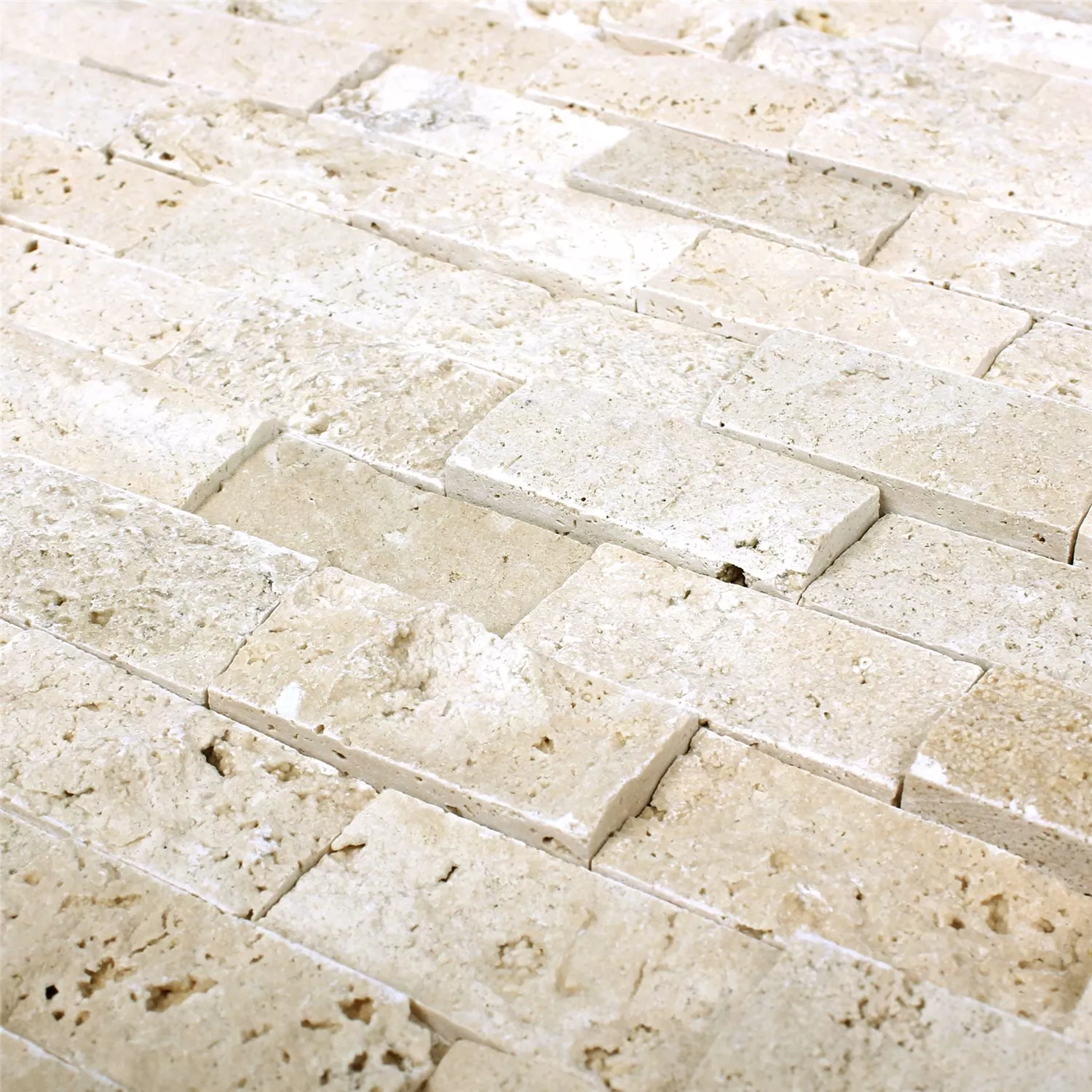 Mosaikfliesen Travertin Barga Beige 3D 4 Mosaikfliesen Travertin Barga Beige 3D – Bild 2