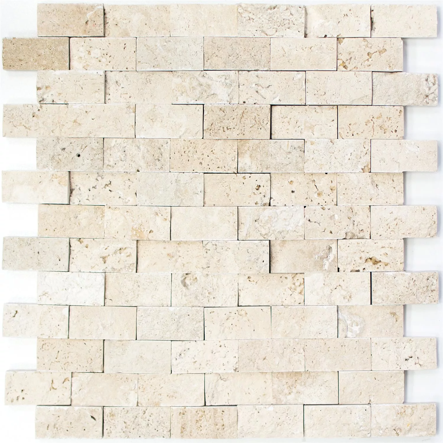 Mosaikfliesen Travertin Barga Beige 3D 5 Mosaikfliesen Travertin Barga Beige 3D – Bild 3