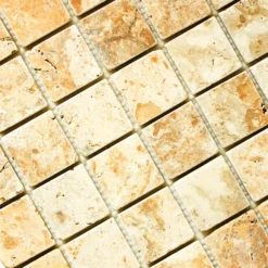 Alternative view of Mosaikfliesen Travertin Castello Gold 48