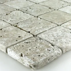 Mosaikfliesen Travertin Noce Getrommelt 48x48x10mm
