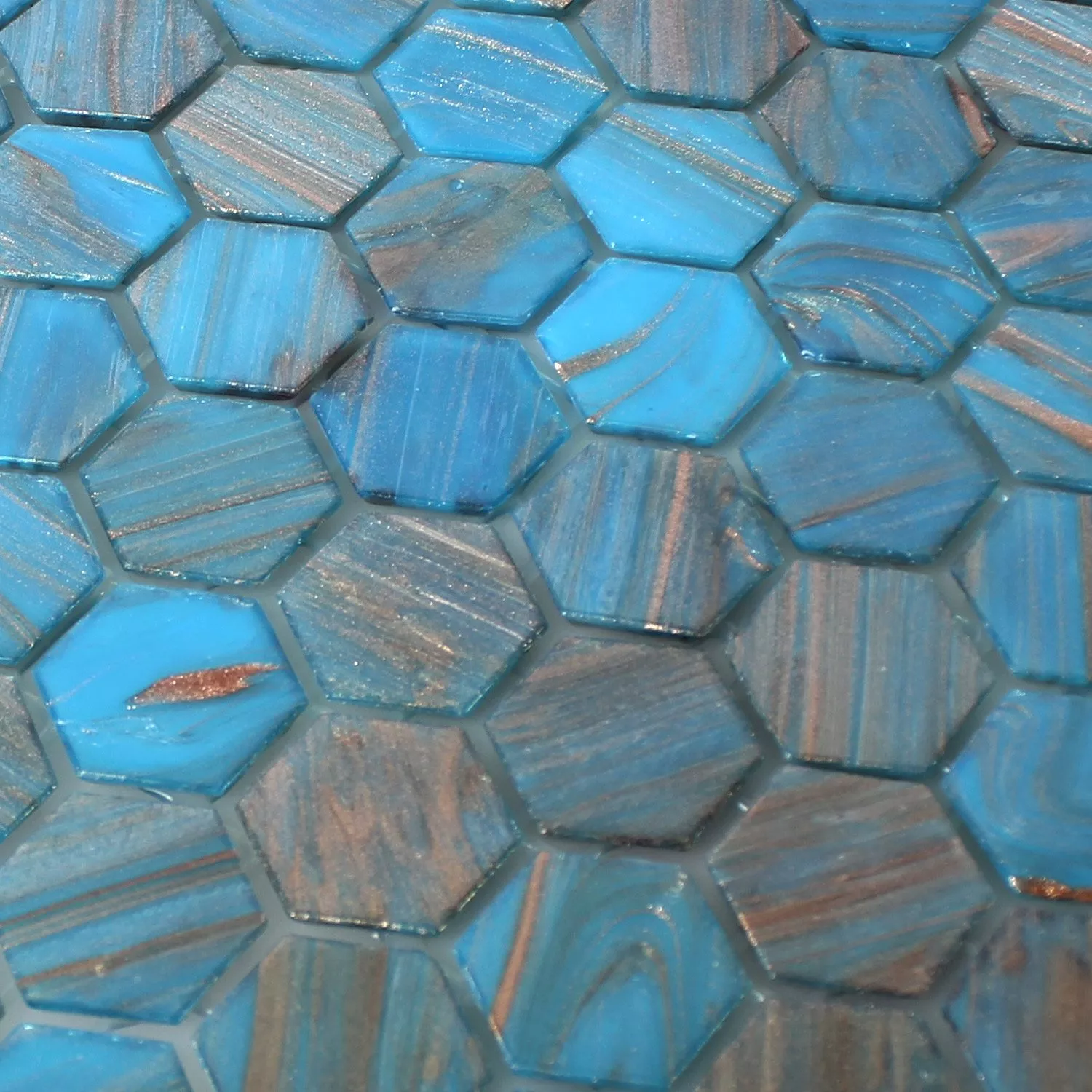 Mosaikfliesen Trend-Vi Glas Hexagonal 242 4 Mosaikfliesen Trend-Vi Glas Hexagonal 242 – Bild 2