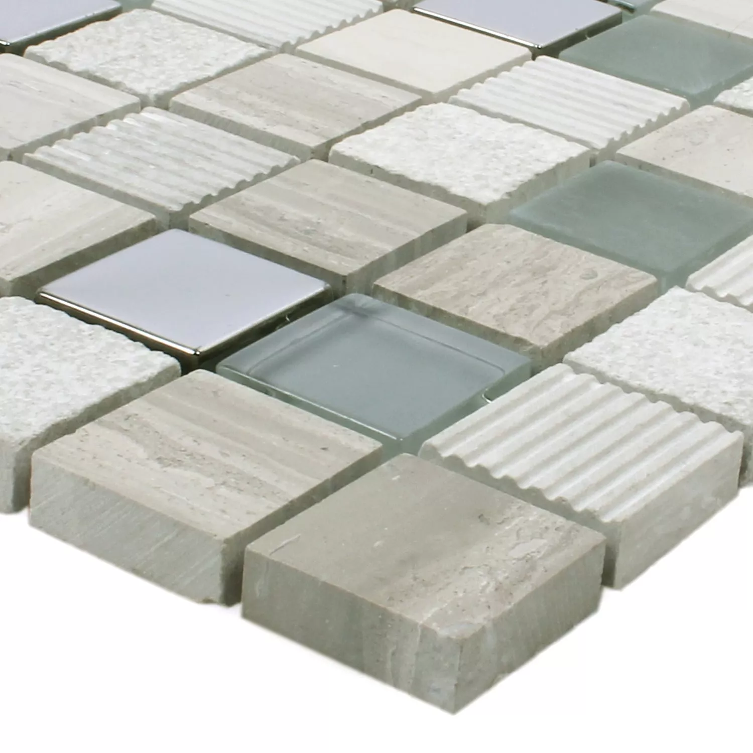 Mosaikfliesen Venzona Hellgrau Silber 23 3 Mosaikfliesen Venzona Hellgrau Silber 23