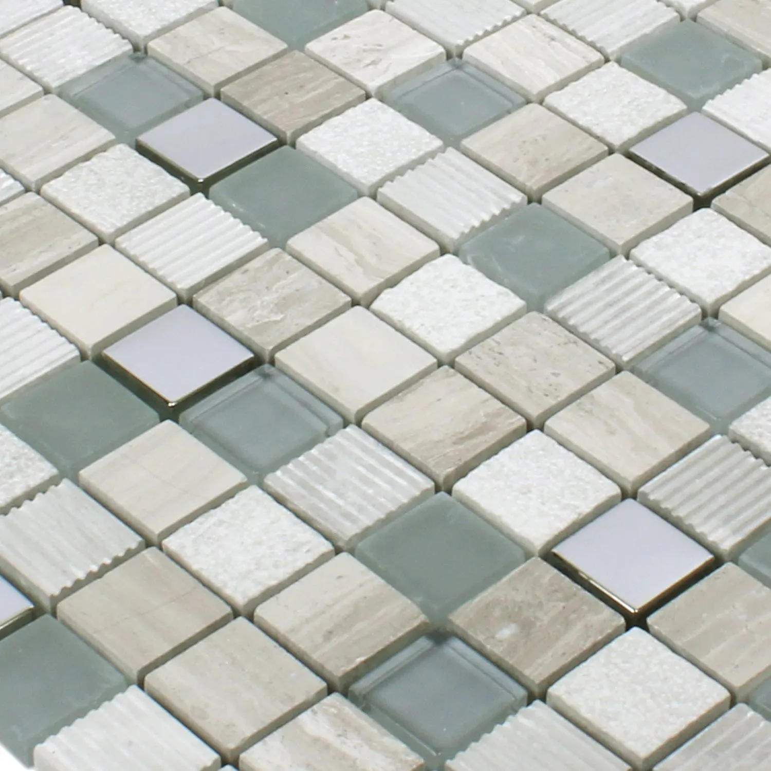 Mosaikfliesen Venzona Hellgrau Silber 23 4 Mosaikfliesen Venzona Hellgrau Silber 23 – Bild 2
