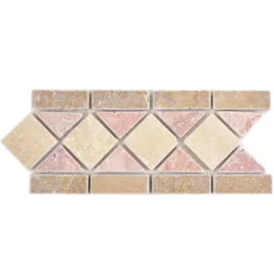 Naturstein Bordüre Headland Beige Braun Rot