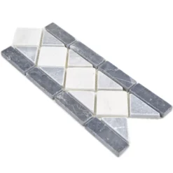 Naturstein Bordüre Prades Schwarz Weiß Grau -Mosafil Shop naturstein borduere prades schwarz weiss grau 3 29