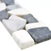 Naturstein Fliesenbordüre Riesco Schwarz Grau Weiß 2 Naturstein Fliesenbordüre Riesco Schwarz Grau Weiß -Mosafil Shop naturstein fliesenborduere riesco schwarz grau weiss 1 34