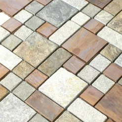 Alternative view of Naturstein Kupfer Mosaik Fliesen Mix