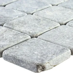 Naturstein Marmor Mosaik Zaria Hellgrau